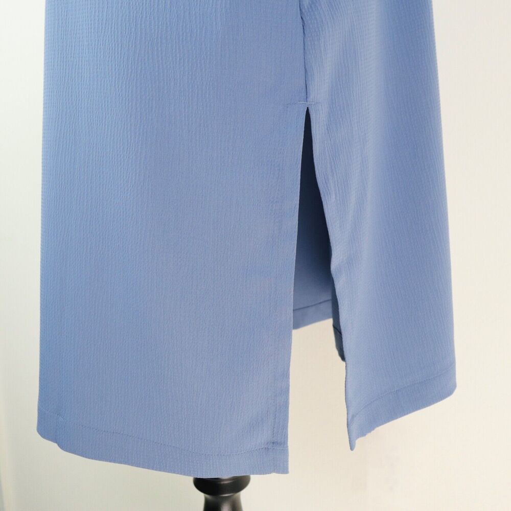 J Jill Size L Wearever Easy Care Boat Neck Tunic Top Moonlit Sky Blue - Picture 7 of 9